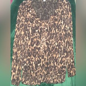 Cheetah print blouse